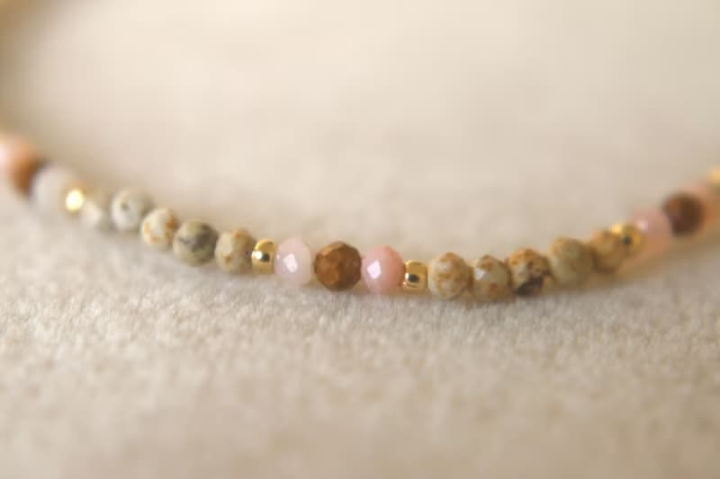 手鍊 粉紅澳寶 彼得石 - 美好的早晨 -