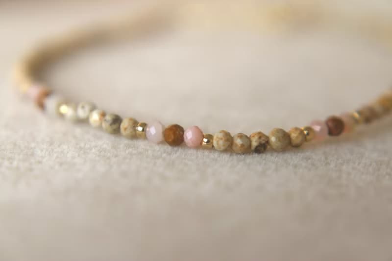 手鍊 粉紅澳寶 彼得石 - 美好的早晨 -