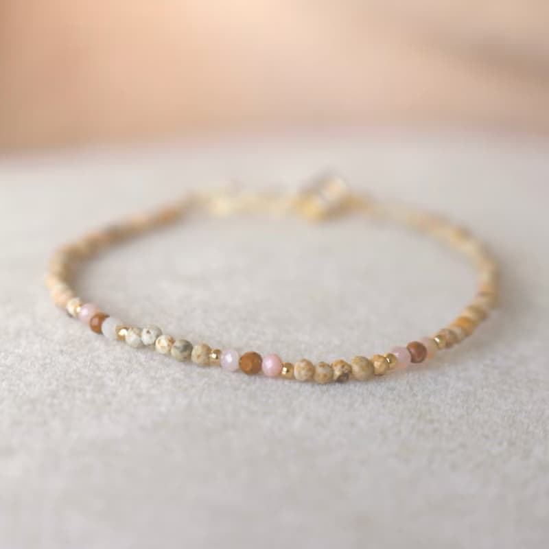 手鍊 粉紅澳寶 彼得石 - 美好的早晨 -