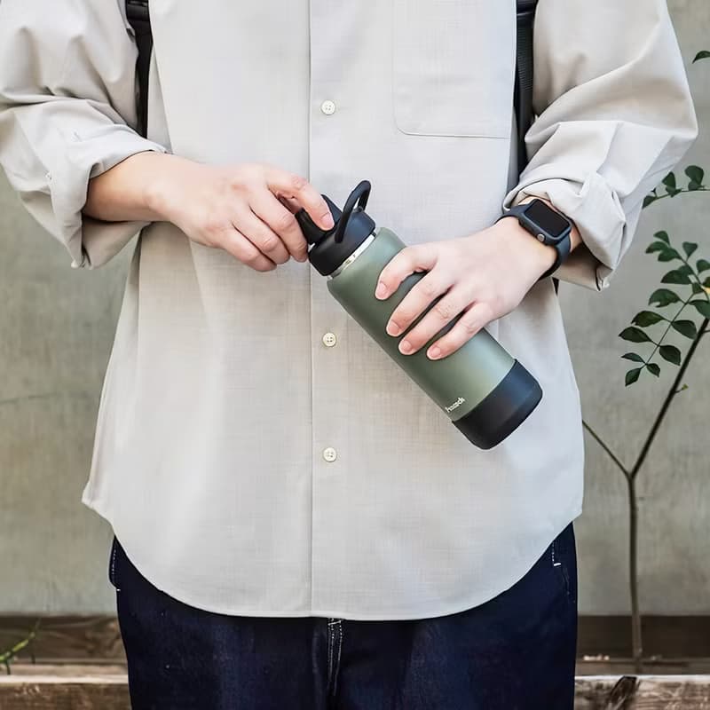 【孔雀Peacock】1200ML 不鏽鋼保溫杯 氣泡水碳酸飲料專用-磨砂黑