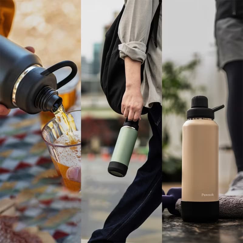 【孔雀Peacock】1200ML 不鏽鋼保溫杯 氣泡水碳酸飲料專用-磨砂黑
