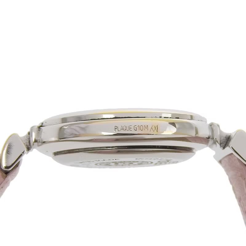 【日本直送】フェンディ FENDI 腕時計 320L SS × 型押しレザー クオーツ アナログ表示 ホワイトシェル文字盤 レディース【中古】