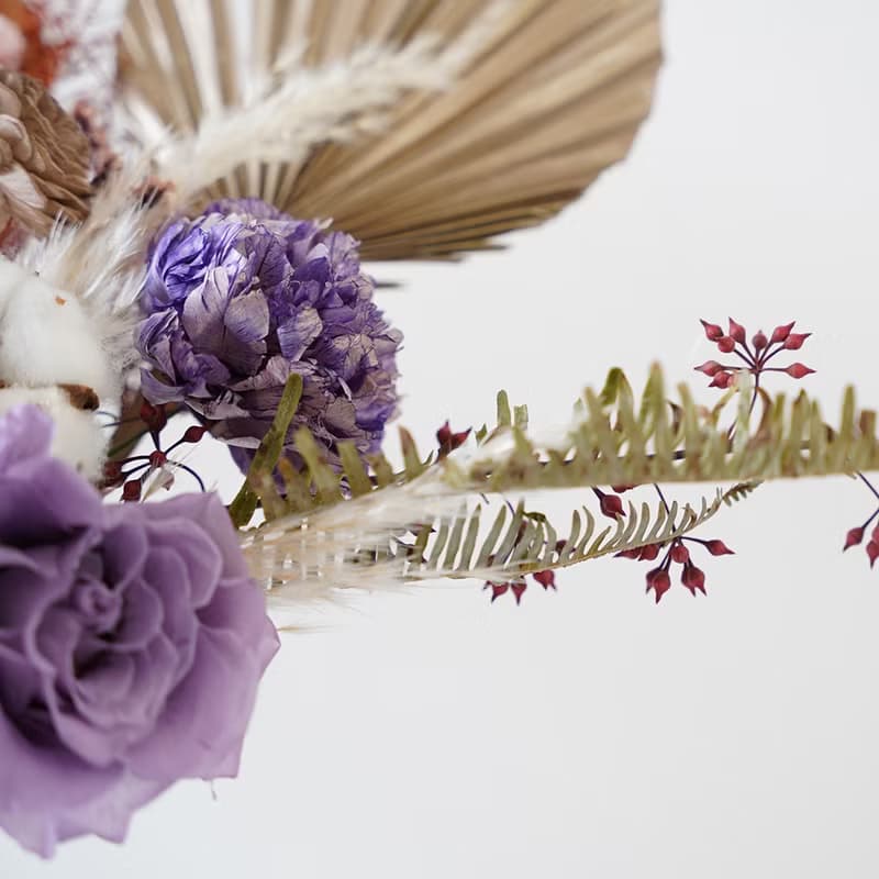 【竒植花物】永生乾燥花束 瓶中花 擺宴花束一對