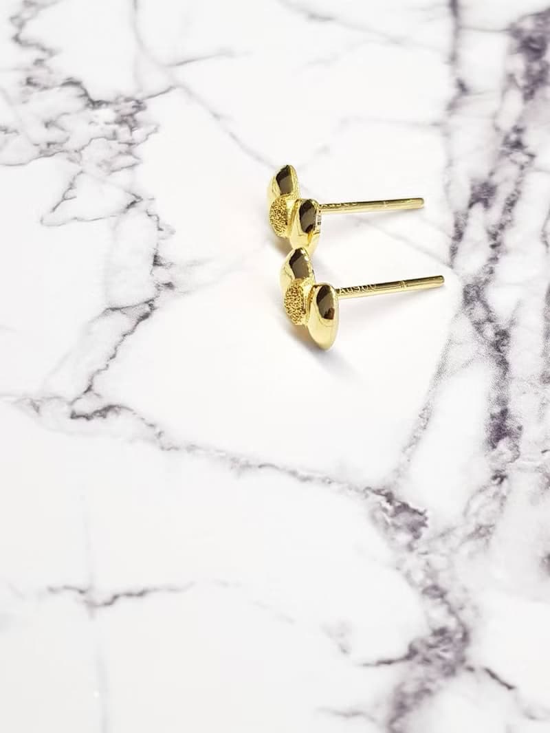 母親節精選款-蝴蝶結耳針-黃金9999 后宮金飾