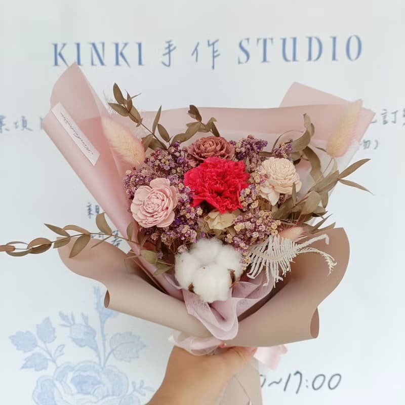 守護妳玫瑰永生乾燥花束 情人節結婚求婚告白捧花生日母親節禮物