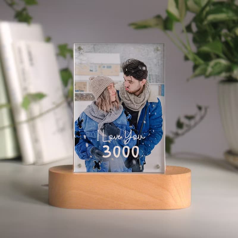 定製化禮物 可更換照片小夜燈  聖誕節 情人節 送女友 家庭親友