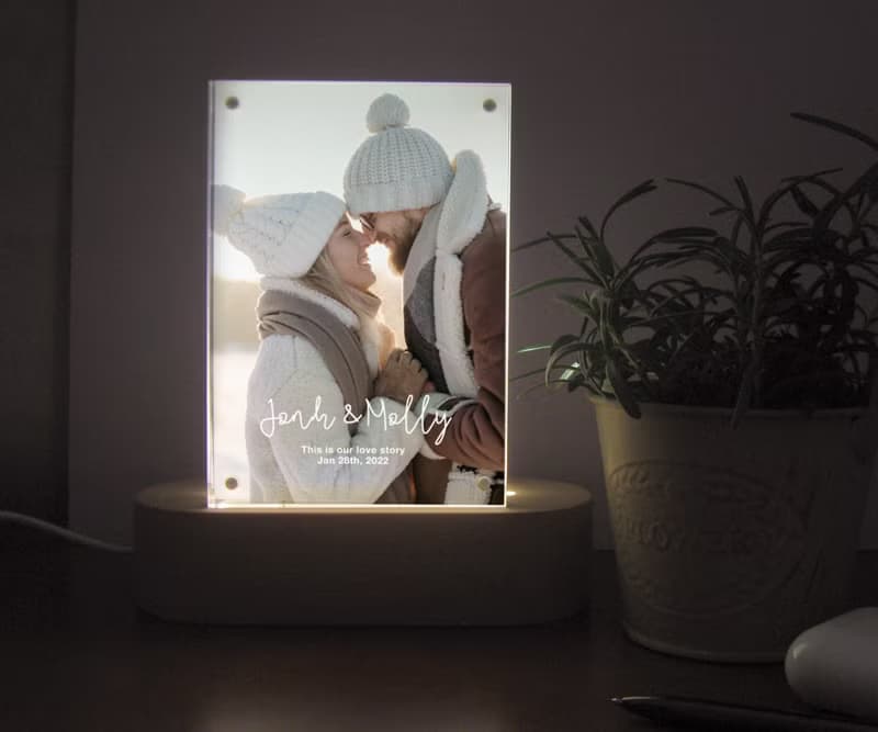 定製化禮物 可更換照片小夜燈  聖誕節 情人節 送女友 家庭親友