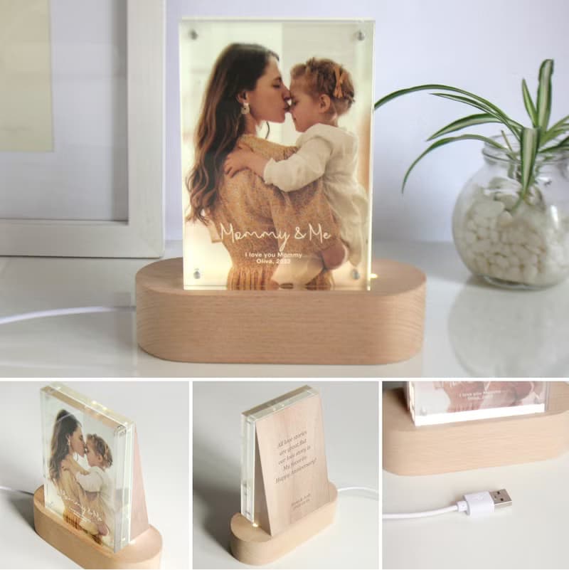 定製化禮物 可更換照片小夜燈  聖誕節 情人節 送女友 家庭親友