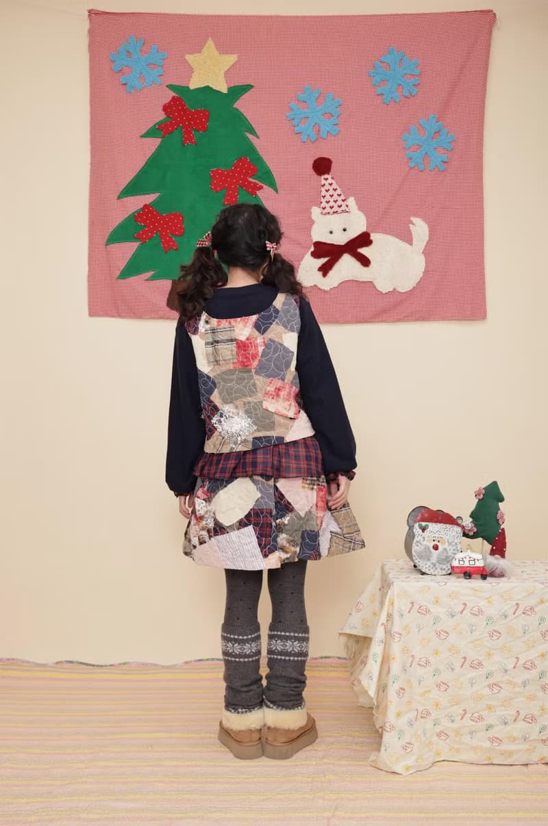古著少女感 聖誕節背心半裙套裝