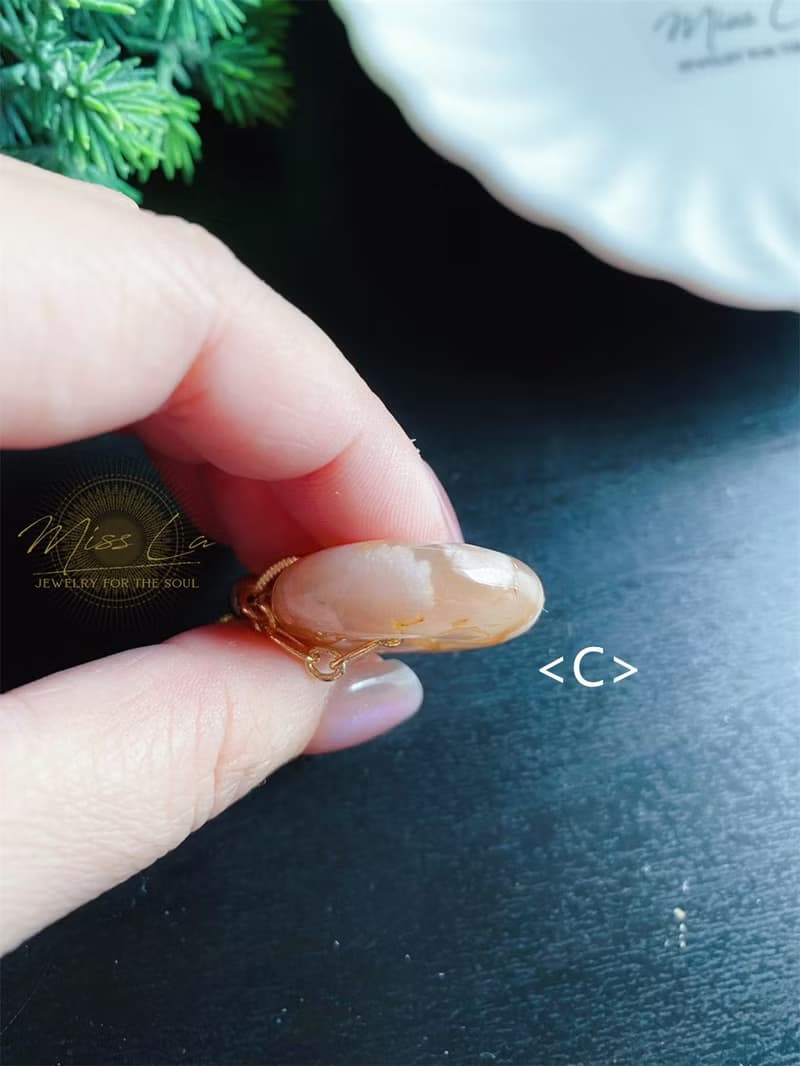 櫻花瑪瑙 厚庄 平安扣 小高貨 禮物 包掛 項鍊 生日禮物 閨