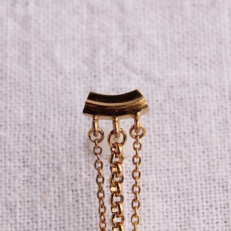 イヤードレス　ピアス　扇