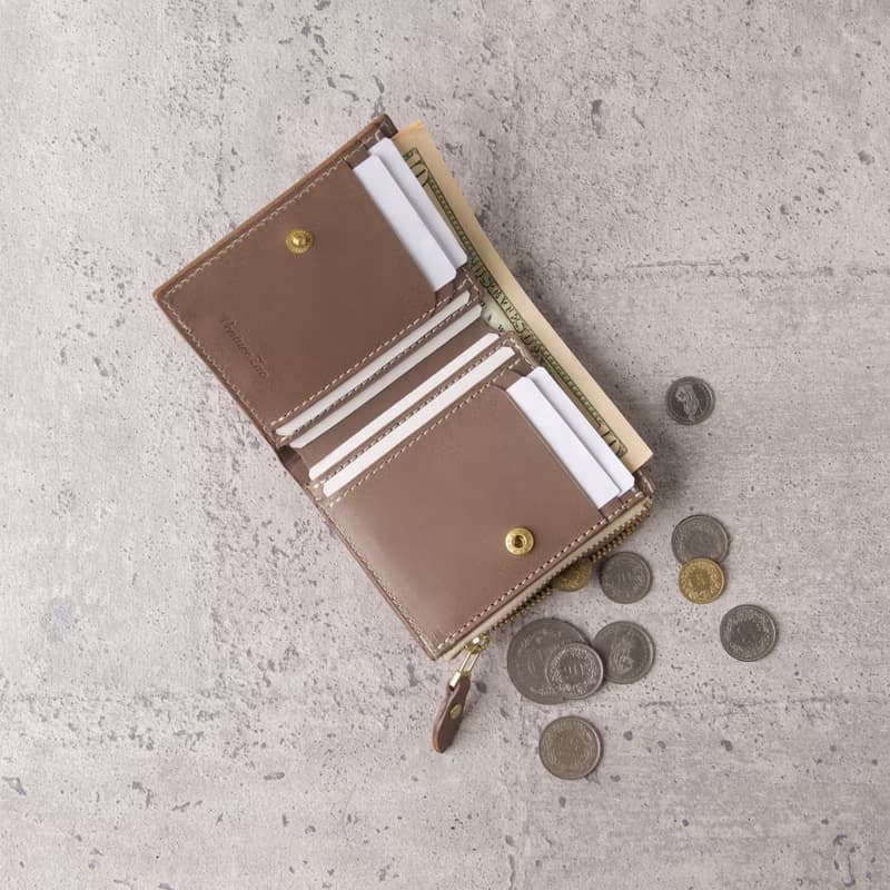 V拉鍊短夾 V Zipper Wallet / 象灰 Grey