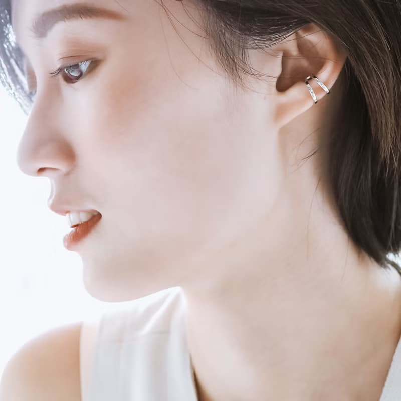 【禮物】Dubbla6 純銀無痛耳骨夾 中性男女耳飾 イヤーカフ