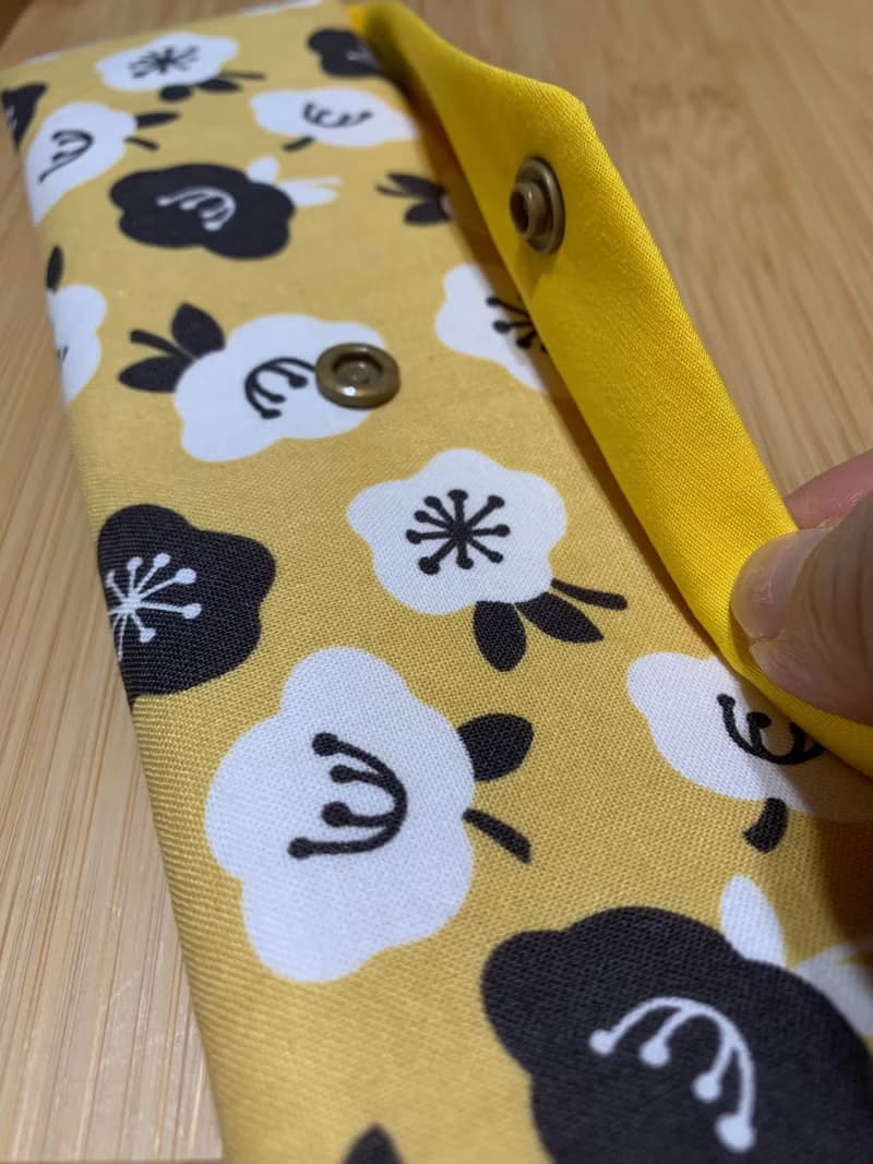 文青風環保純棉筷袋 ~ 花舞 大地黃 日本 潮物 收納 手作餐具袋