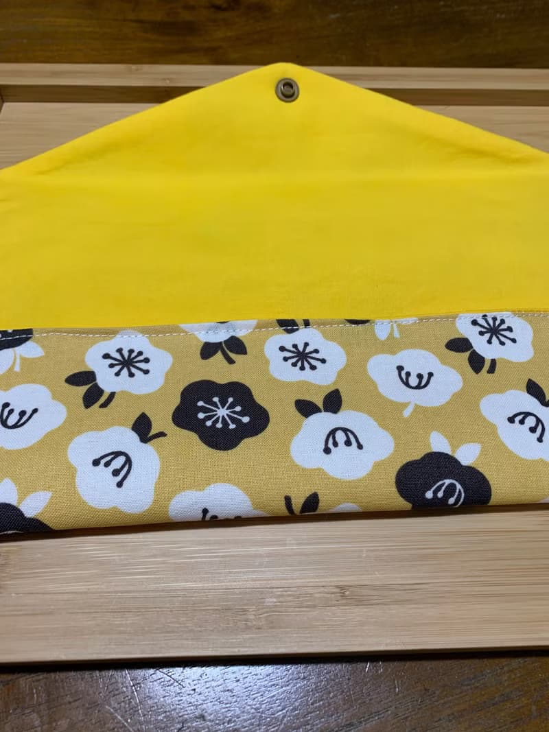 文青風環保純棉筷袋 ~ 花舞 大地黃 日本 潮物 收納 手作餐具袋