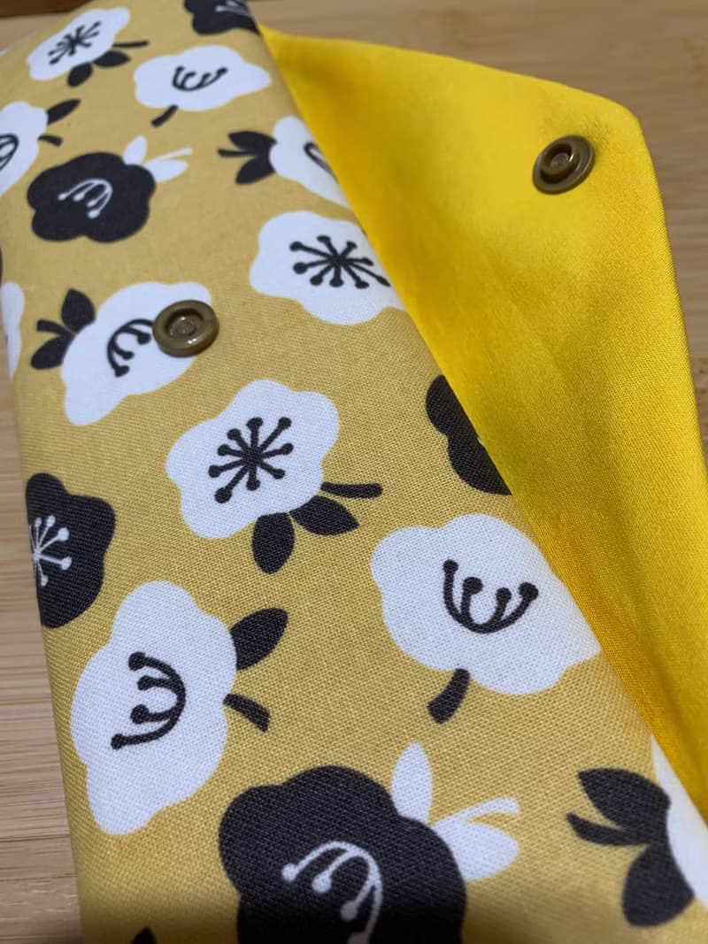 文青風環保純棉筷袋 ~ 花舞 大地黃 日本 潮物 收納 手作餐具袋