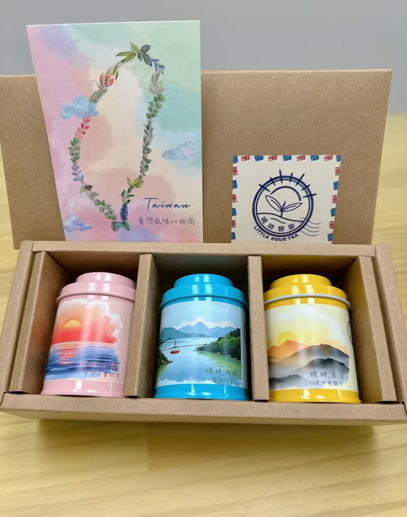 【曉時聊聊】三入綜合小茶禮盒組(牛皮盒)