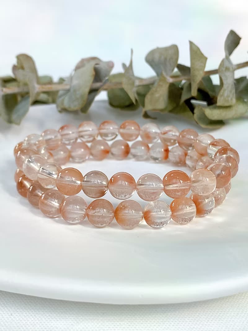 高冰透粉兔毛||兔毛/水晶/手串/手鍊