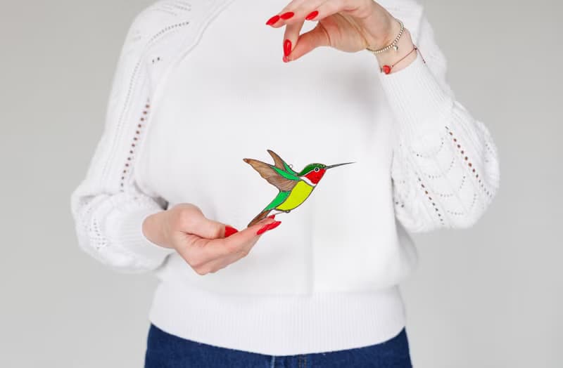 彩色玻璃蜂鳥窗飾、喬遷禮物、現代裝飾