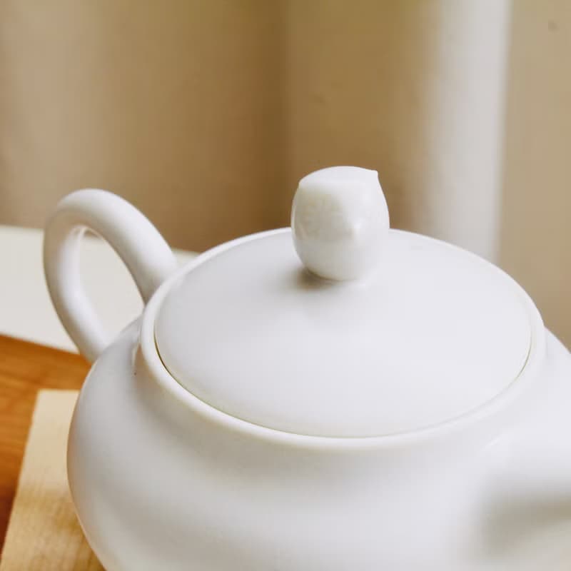 【白瓷茶具】迷你貓頭鷹－100ml小茶壺