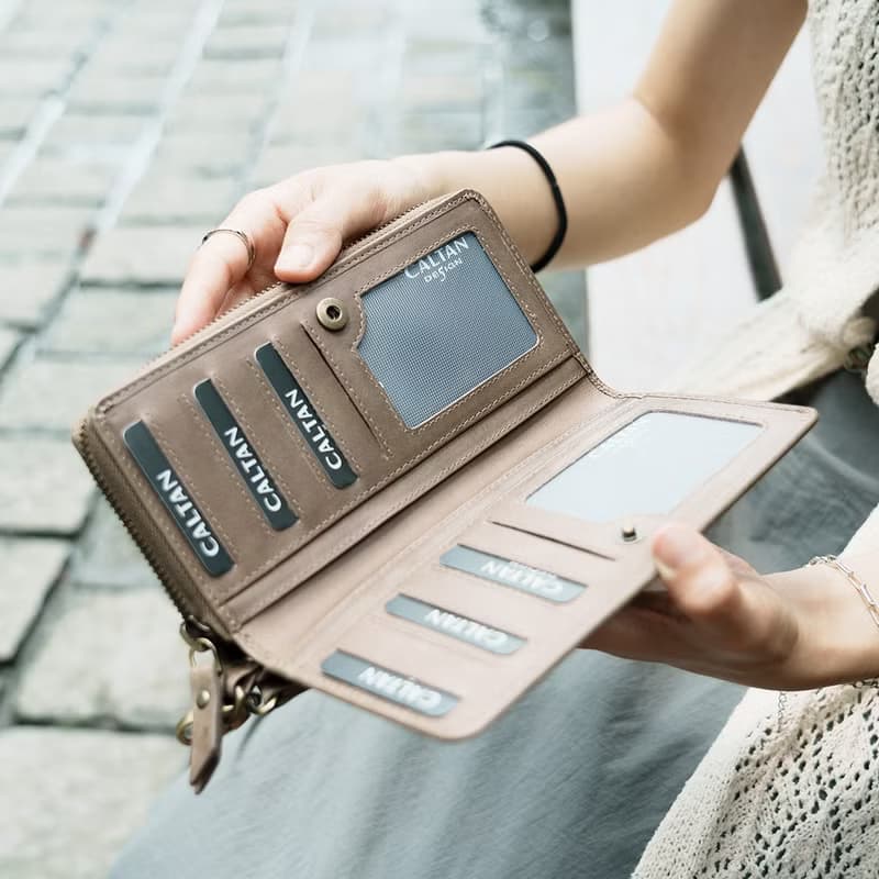 【24hr快速出貨】多卡大容量真皮長夾-072467 五色 母錢包 長夾