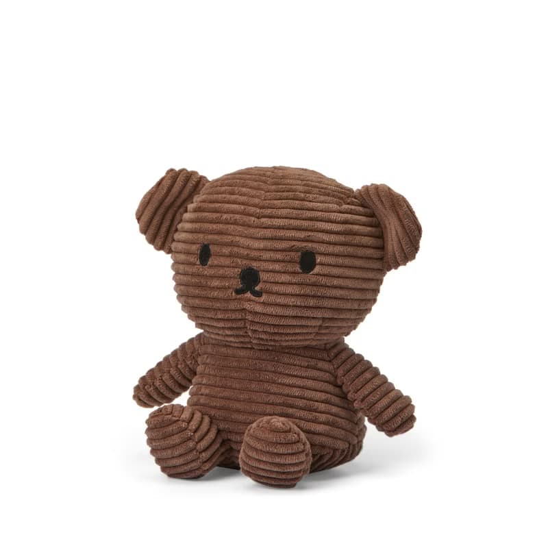 荷蘭 Bon Ton Toys | Boris熊 燈芯絨娃娃 咖啡色 17cm