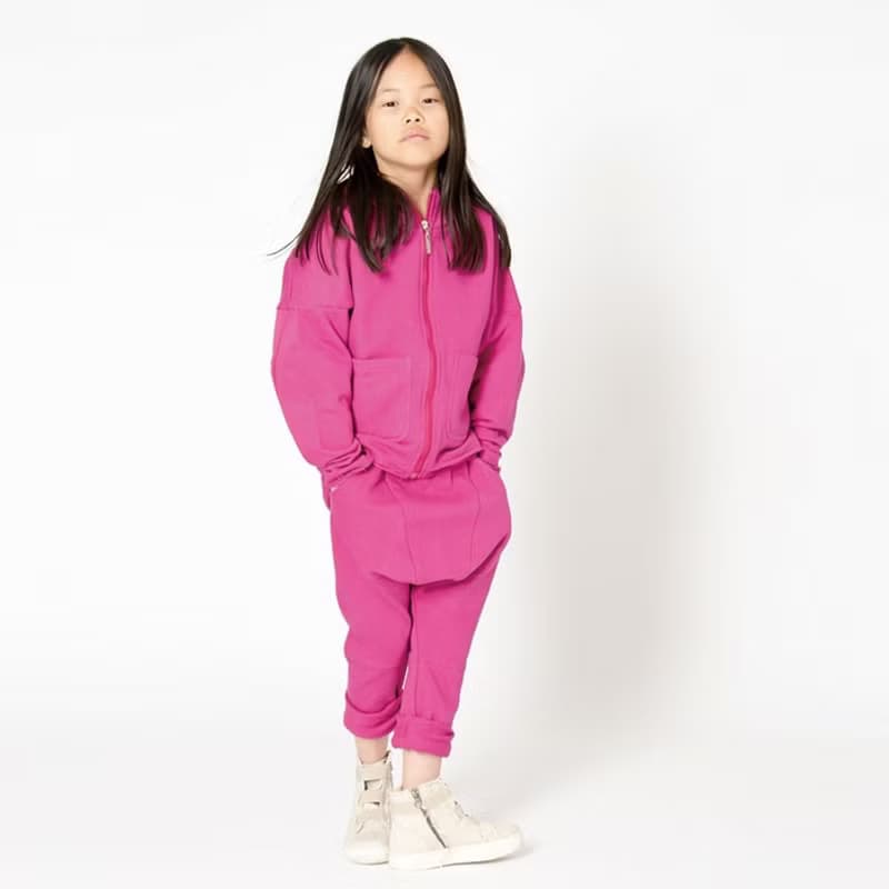 【瑞典童裝】高磅數有機棉特級連帽外套 2歲至18歲親子裝桃紅