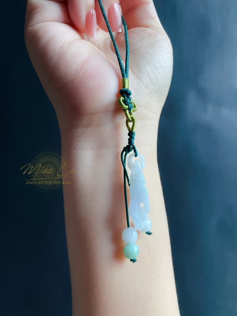 祈願 天然緬甸玉翡翠 手工雕刻 佛手 保平安 禮物 手機掛 長輩禮