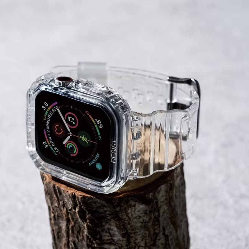 Apple Watch S7/8/9 冰川晶透 透明運動錶帶