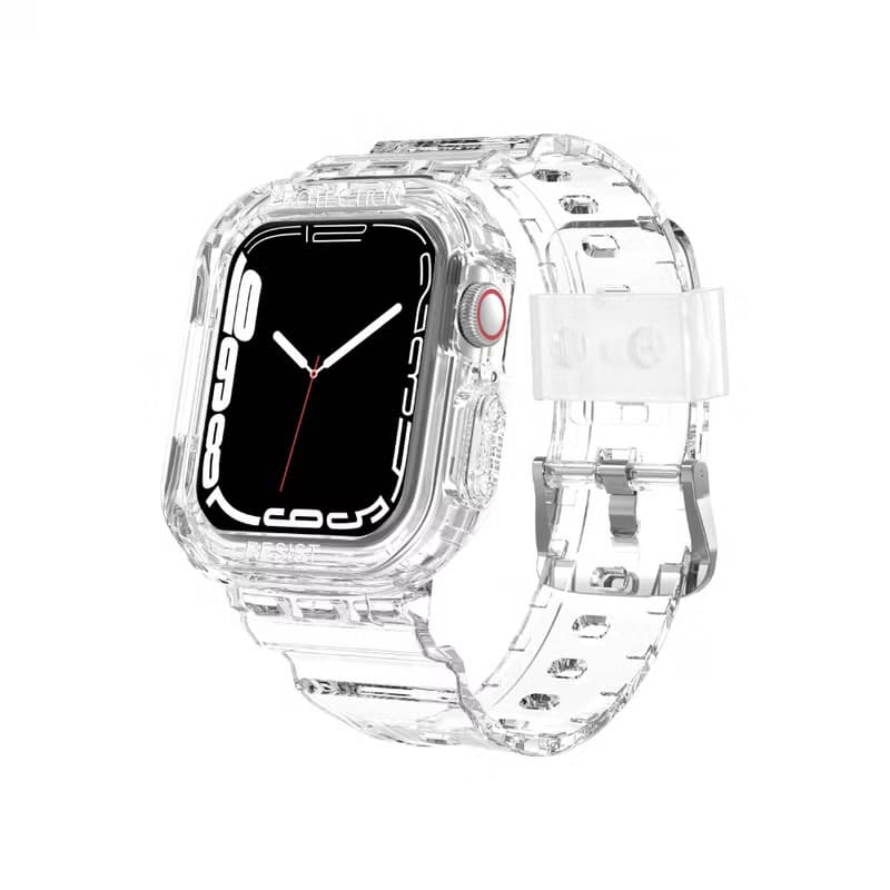 Apple Watch S7/8/9 冰川晶透 透明運動錶帶