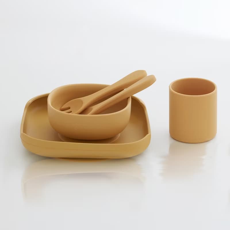 Gloop 矽膠純色餐具組 /芒果黃