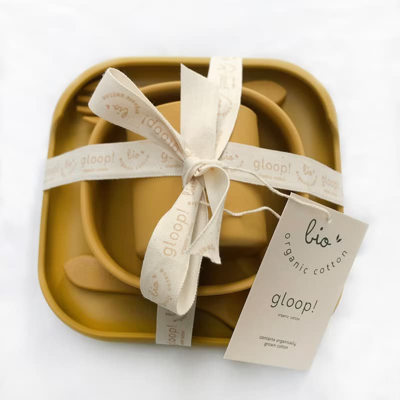 Gloop 矽膠純色餐具組 /芒果黃