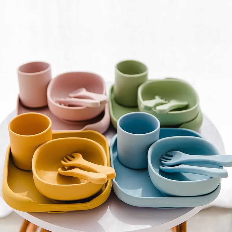 Gloop 矽膠純色餐具組 /芒果黃