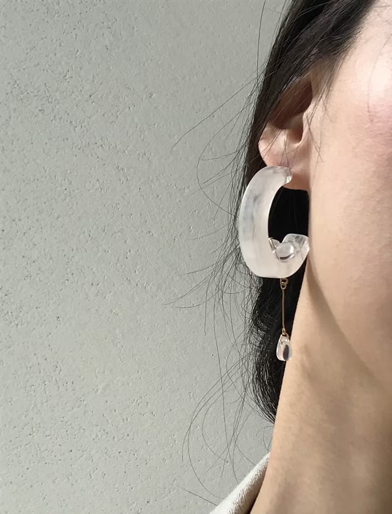 摘月珍珠耳環/耳夾可