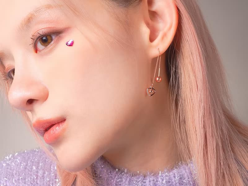Crush 系列 I 圓珠心型 * 耳環 耳鍊 愛心 銀色 玫瑰金