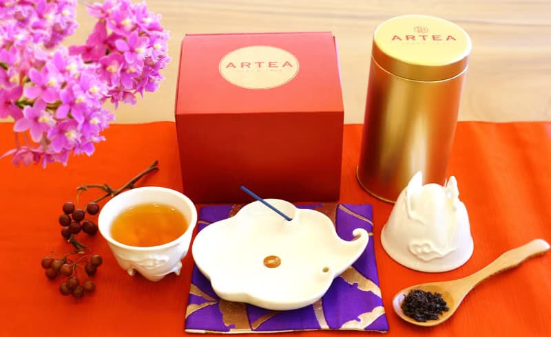 雲山藏金.富貴花開 金罐好茶+茶具大禮盒/ 品茗、花藝、薰香