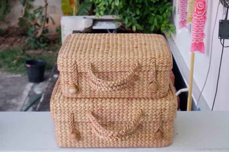 Travel bag Woven bag Water hyacinth woven bag