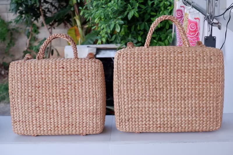 Travel bag Woven bag Water hyacinth woven bag