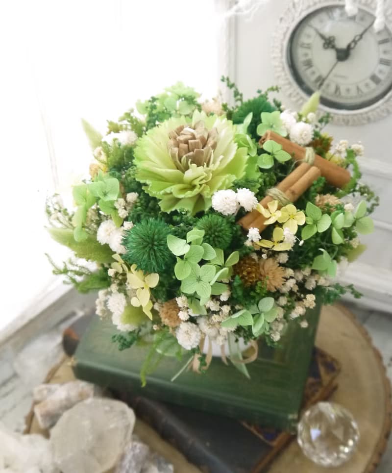 青翠 I.森林系綠色調.乾燥花.生日開幕好禮.