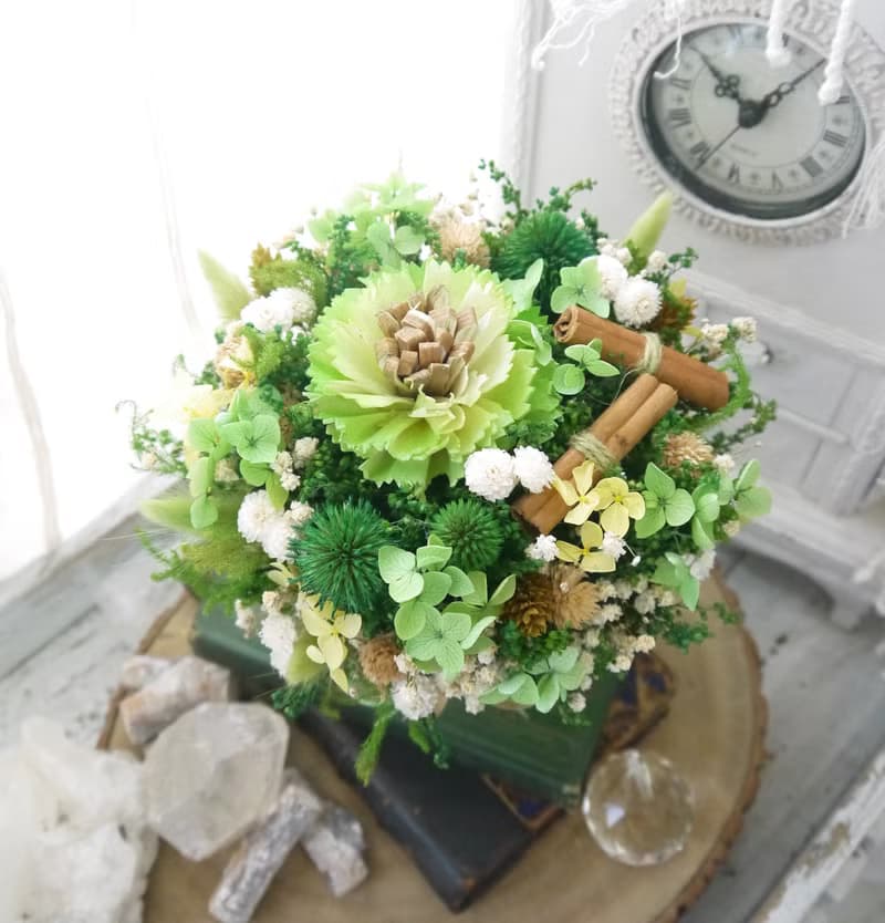 青翠 I.森林系綠色調.乾燥花.生日開幕好禮.