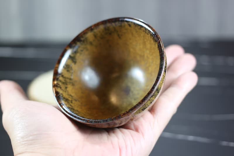 【送禮好物】落葉 天目釉茶杯 茶碗 鶯歌陶藝名家葉敏祥作品