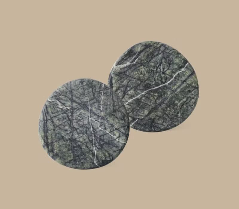 石杯墊兩件組 雨林綠