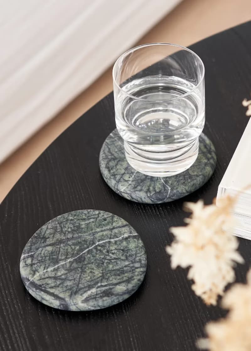石杯墊兩件組 雨林綠