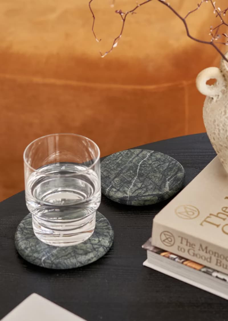 石杯墊兩件組 雨林綠