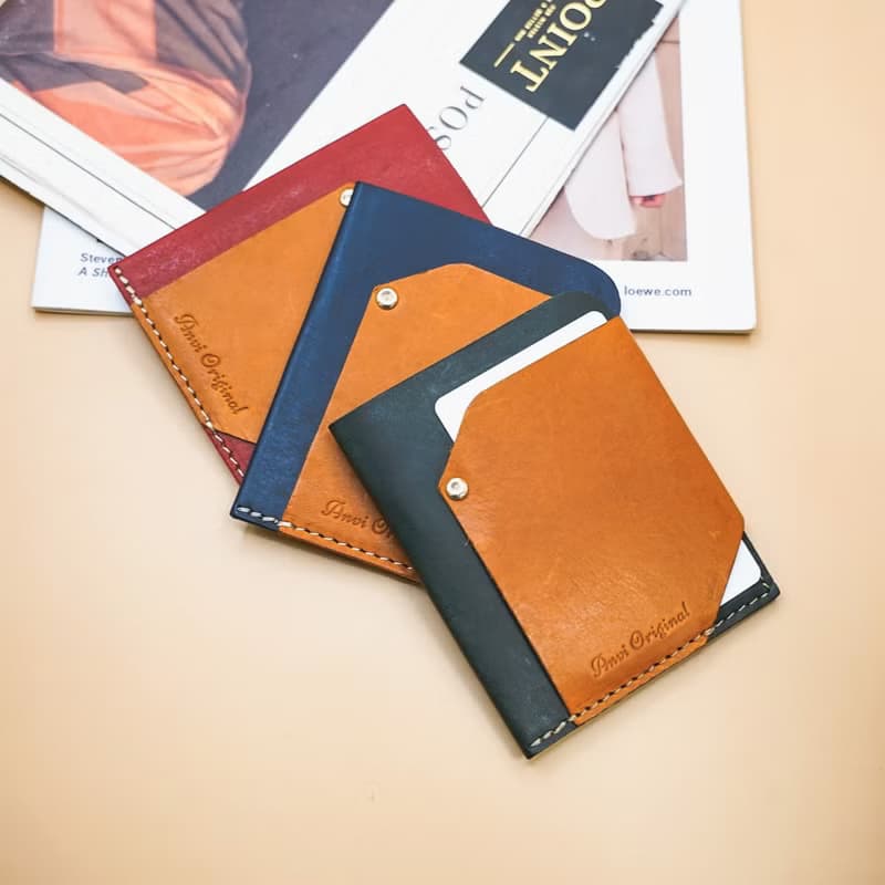 真皮拼色紙鈔卡夾-三色 卡包 鈔票夾 感應卡 雙面感應