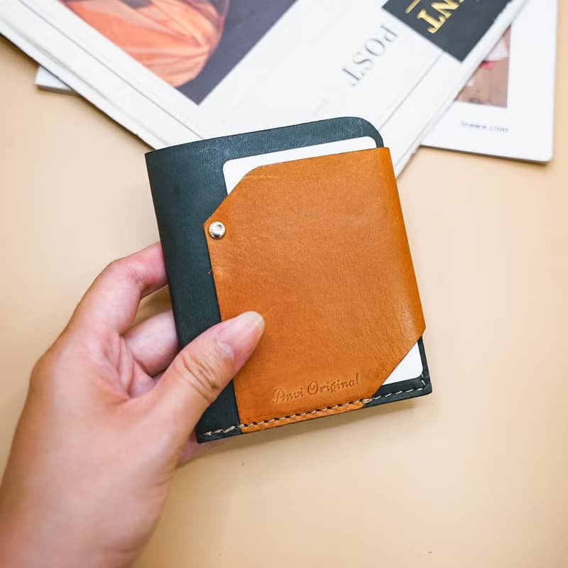 真皮拼色紙鈔卡夾-三色 卡包 鈔票夾 感應卡 雙面感應