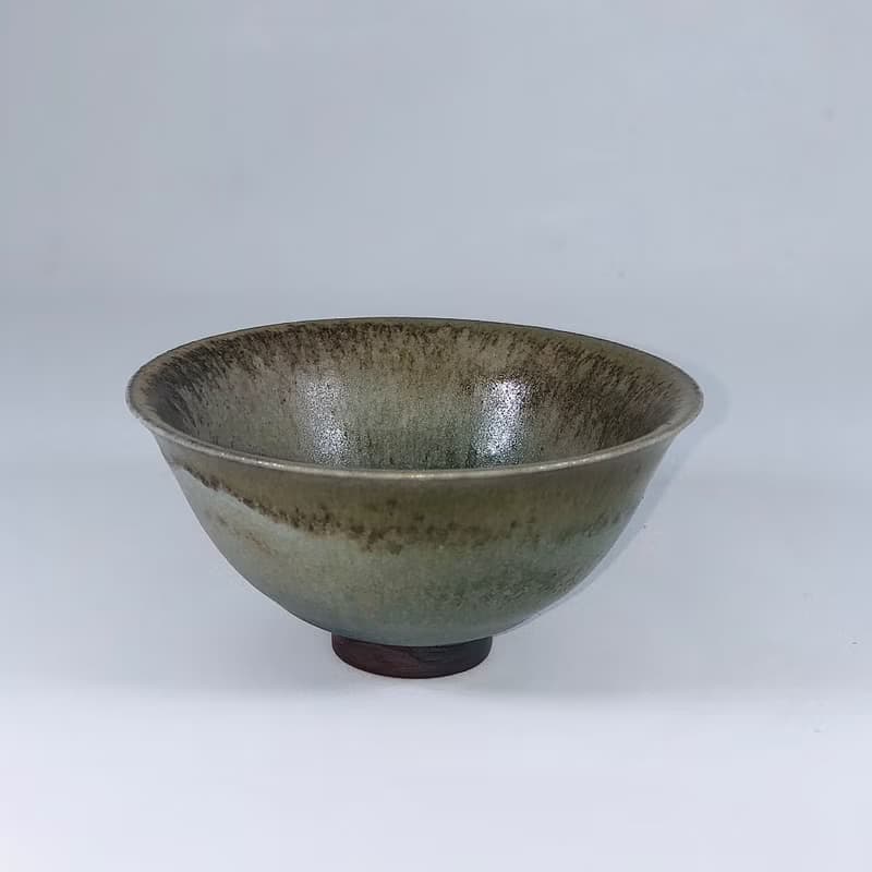 手作柴燒墨影小茶碗lNK003