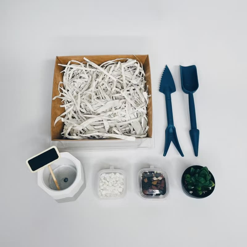 【DIY材料包】多肉植物水泥盆DIY禮盒 / 交換禮物 / 聖誕禮物