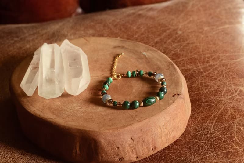 【神山晶礦】帶眼孔雀茶晶螢石手鍊/孔雀/茶晶/螢石