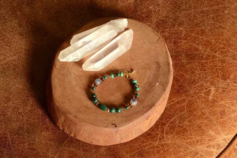 【神山晶礦】帶眼孔雀茶晶螢石手鍊/孔雀/茶晶/螢石